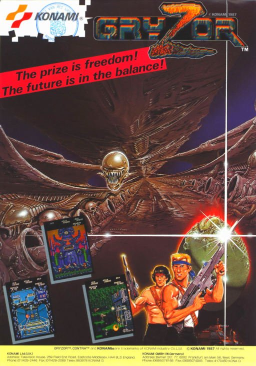 Gryzor (Set 1) Arcade Game Cover